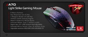 A4TECH BLOODY A70 LIGHT STRIKE GAMING MOUSE